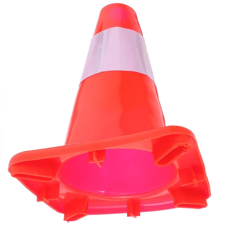 BESTYASH 30cm Red Traffic Safety Cone Road Parking Cone Reflective Surface Lightweight 0.4kg for Construction Driveway and Emergency Use - Image 1