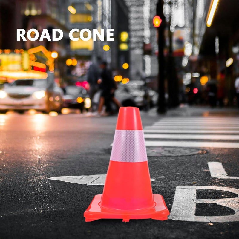 BESTYASH 30cm Red Traffic Safety Cone Road Parking Cone Reflective Surface Lightweight 0.4kg for Construction Driveway and Emergency Use - Image 5