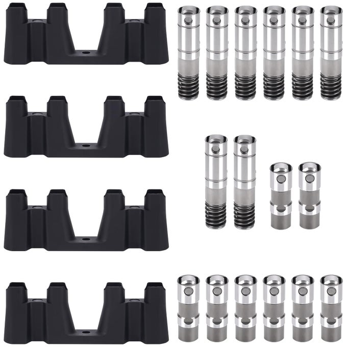 8 Afm 8 Hydraulic Valve Lifters Kit With 4 Guides Trays Compatible With 53L 60L 62L Allure Avalanche Escalade Suburban 1500 Sierra 1500 Yukon Xl 1500 Select V8 Engines Models
