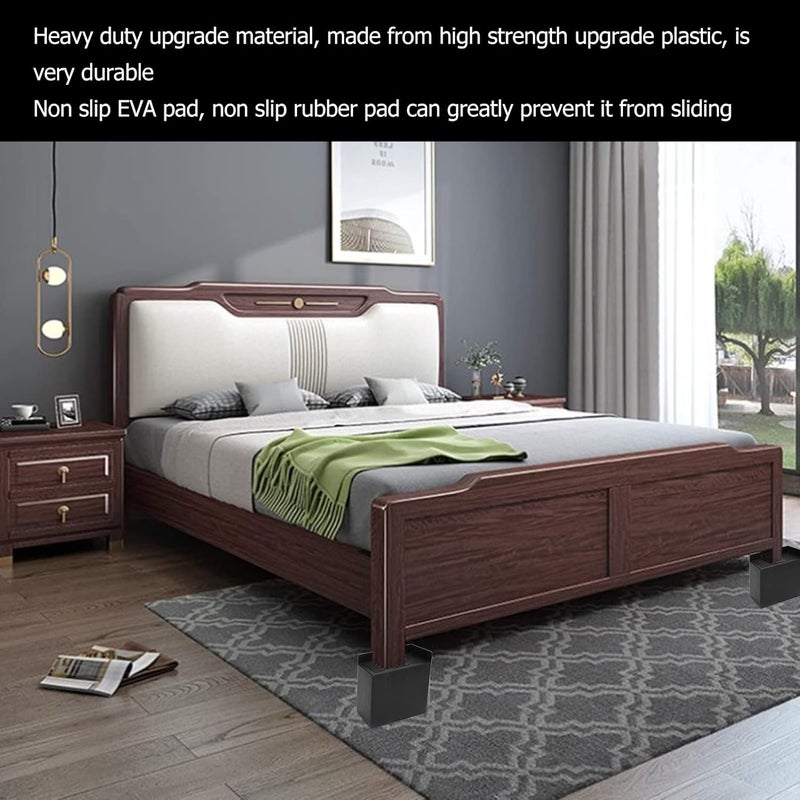 Non Slip Anti Vibration Pads Durable Bed Risers for Furniture Sofa 4 PCS for More Storage Space - Image 2