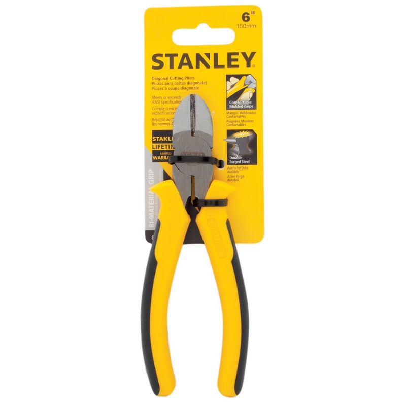Stanley Diagonal Cutting Pliers 6 Inch – Precision Cutting with Bi-Material Handle
