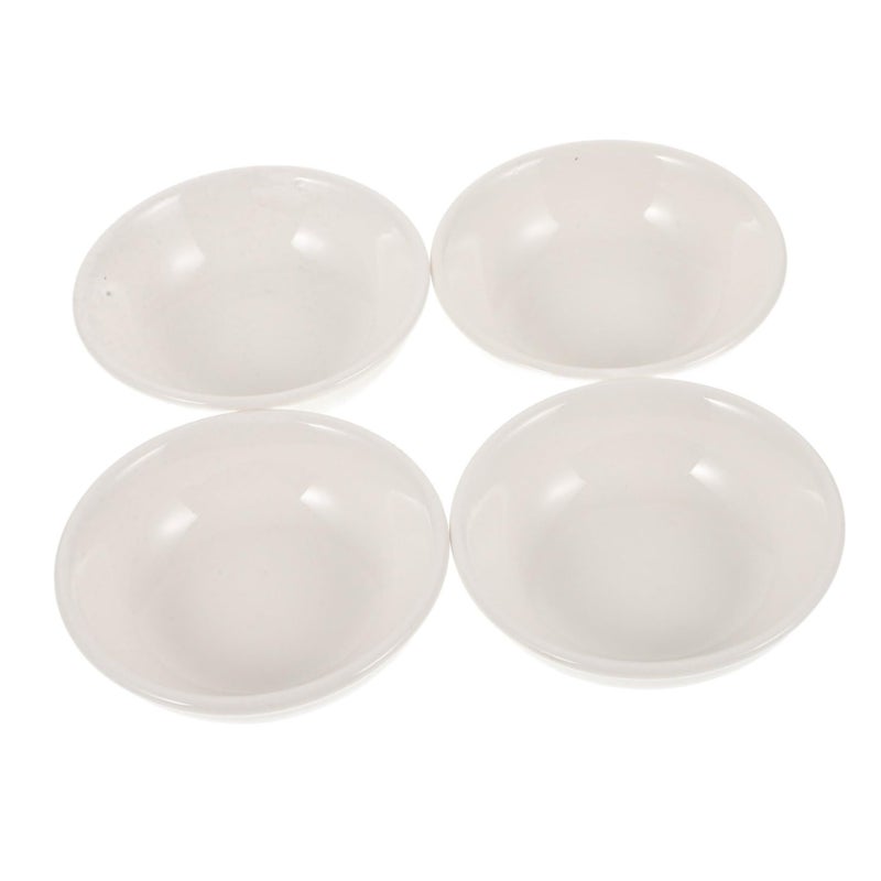 4Pcs White Ceramic Dipping Sauce Bowls Plates for Party Banquet Wedding Condiment - Image 2