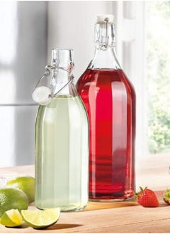 FUFU 6Pack 32oz Flip Top Glass Bottle 1 Liter Swing Top Bottles with Airtight Seal Flip Caps for Kombucha, Beverages, Oil, Vinegar, juice, Water, Soda, Kefir  - Image 5