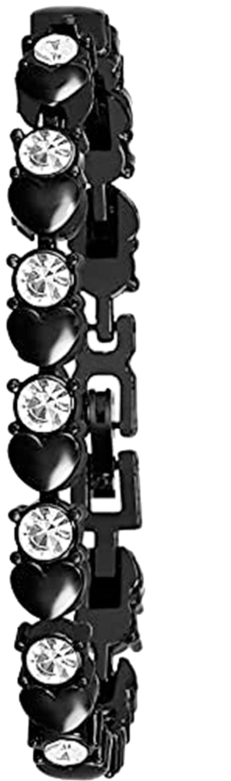 Acnos Platinum Premium 4 Colors Magnet Strap Analogue Women And Girls Watch Sweet Heart 4 Colors Bracelet Combo For Girl'S & Women Watch (Set Of 2) (Black Dial-4 Point), Multi-Color Band - Image 2