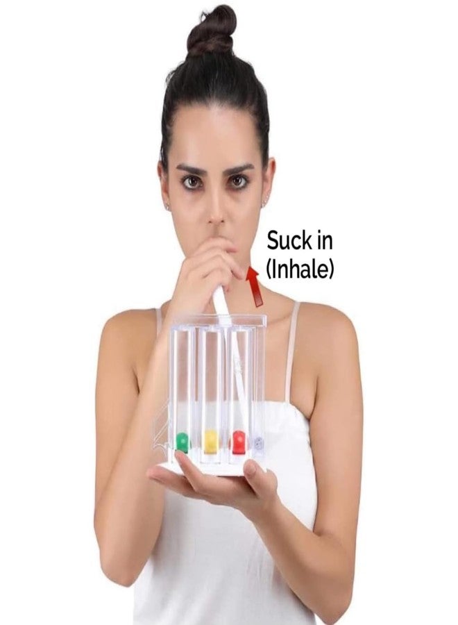 Rossify® Respirometer - BreathFull Breathing Exerciser - 3-Chamber Spirometer for Deep Breathwork & Lung Workout - Track Progress, Enhance Inhale/Exhale Balance, and Boost Lung Strength - Image 5