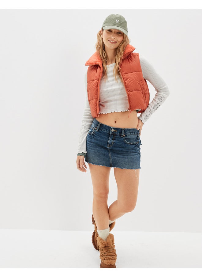 American Eagle - AE Cropped Reversible Puffer Vest - Image 1