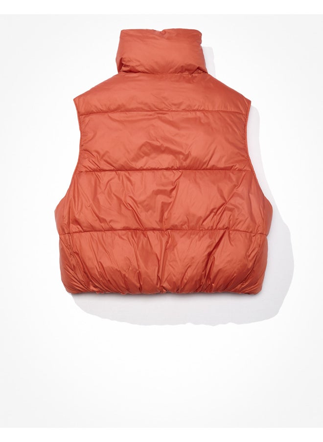 American Eagle - AE Cropped Reversible Puffer Vest - Image 1