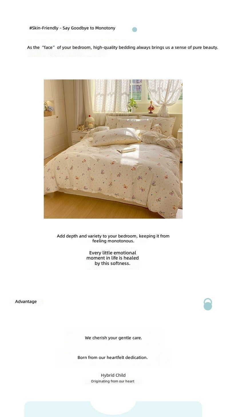 Cotton Bedding Set - New Design for 2026, 4-piece Set, Suitable for Dormitories and Families - Image 2