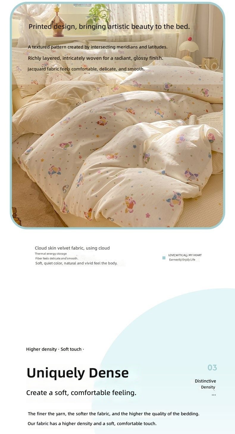 Cotton Bedding Set - New Design for 2026, 4-piece Set, Suitable for Dormitories and Families - Image 5