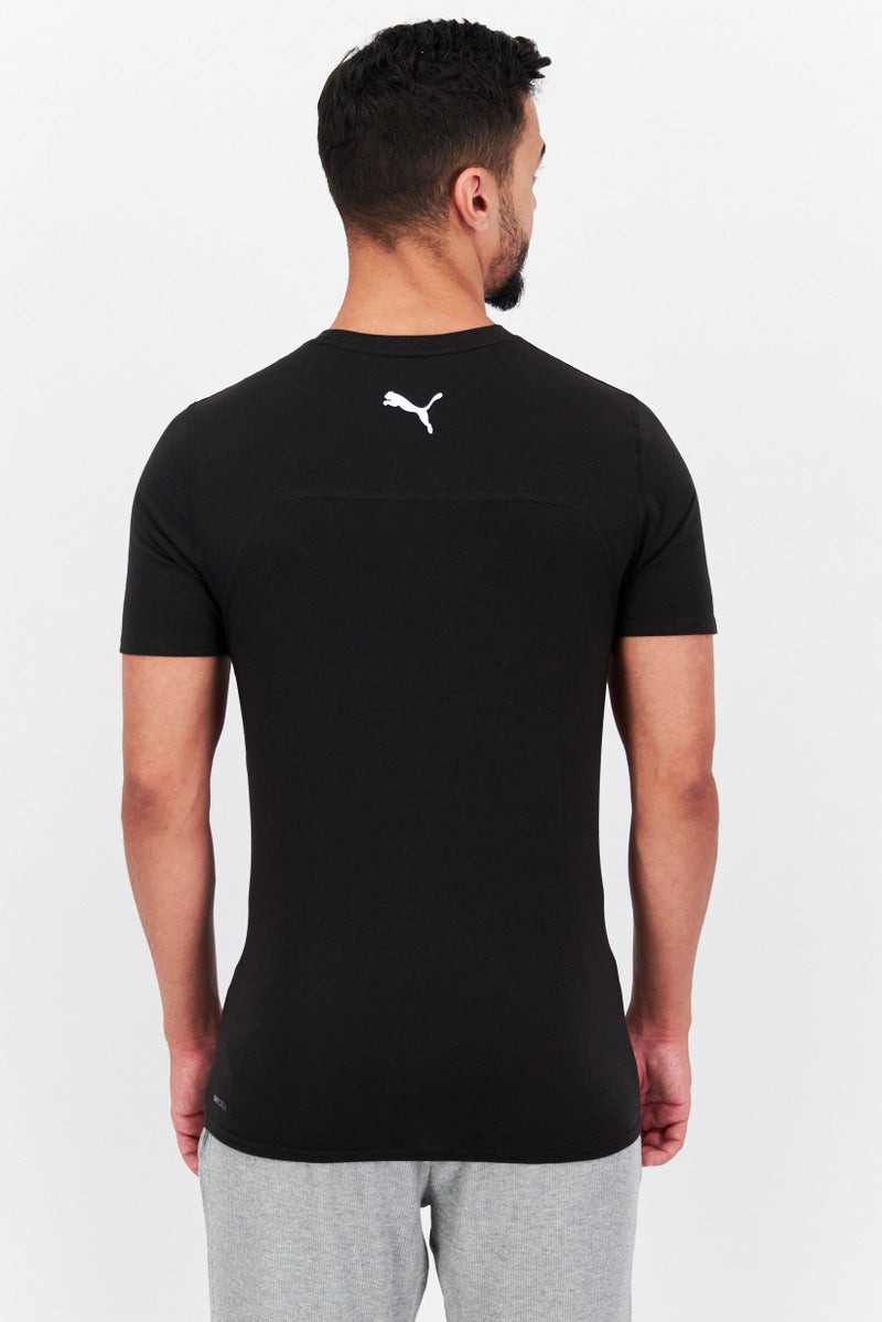 PUMA تي شيرت تدريب قصير الأكمام للرجال، رياضي، أسود - Image 3