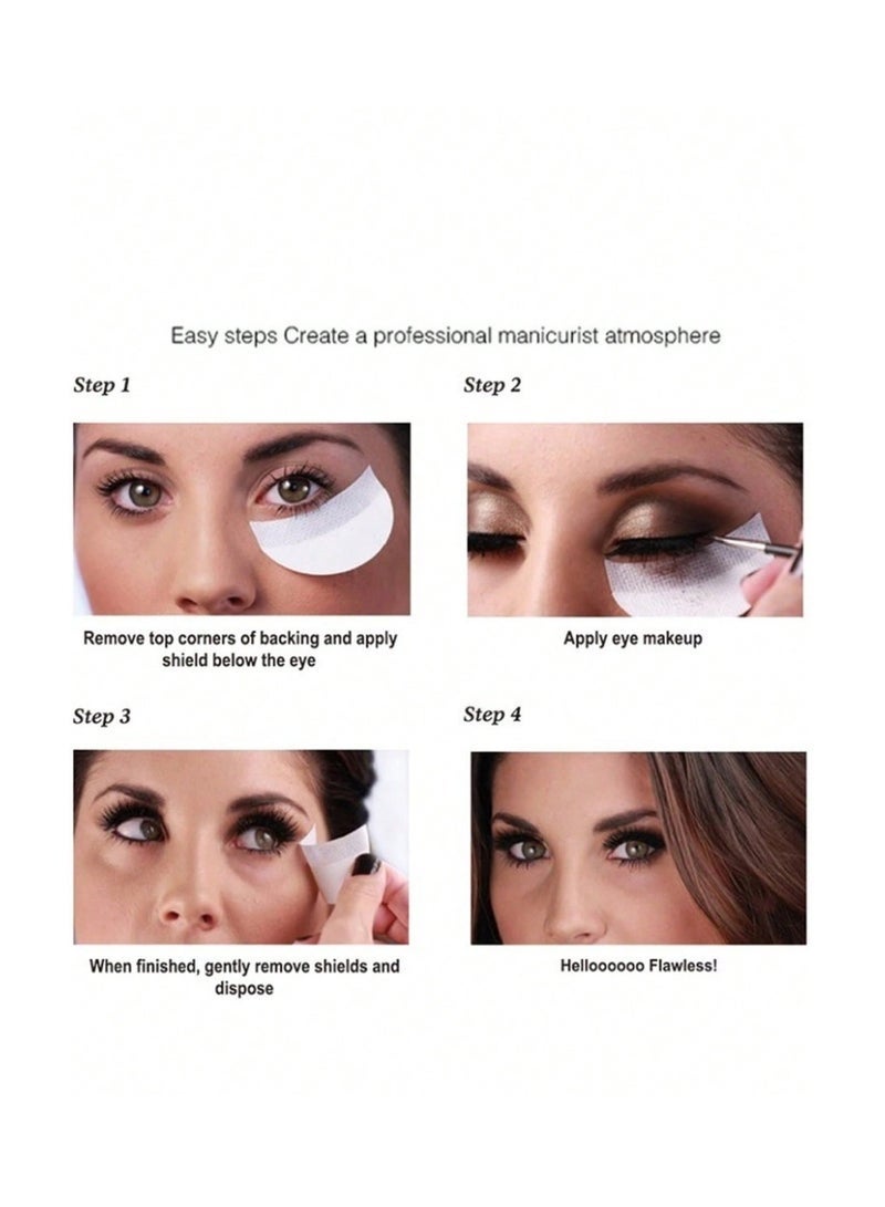 ليالي 100 ورقة من ملصقات العزل للرموش المطعمة، ملصقات ظلال العيون الدخانية، ملصقات عزل غير منسوجة لزراعة الرموش - Image 5