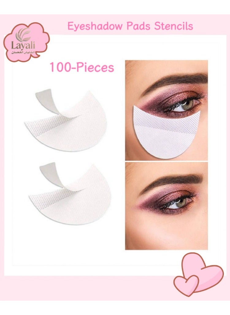 ليالي 100 ورقة من ملصقات العزل للرموش المطعمة، ملصقات ظلال العيون الدخانية، ملصقات عزل غير منسوجة لزراعة الرموش - Image 1