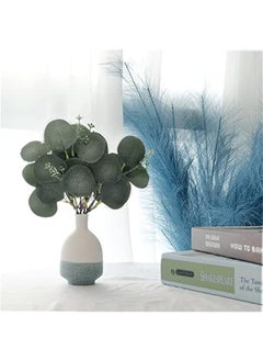 Generic 30pcs Artificial Eucalyptus Leaves Stems Dollar Eucalyptus Leaves Picks with White Seeds Faux Eucalyptus Branches Floral Arrangement Wreath Rustic Farmhouse Greenery Wedding Bouquets Decors  - Image 4