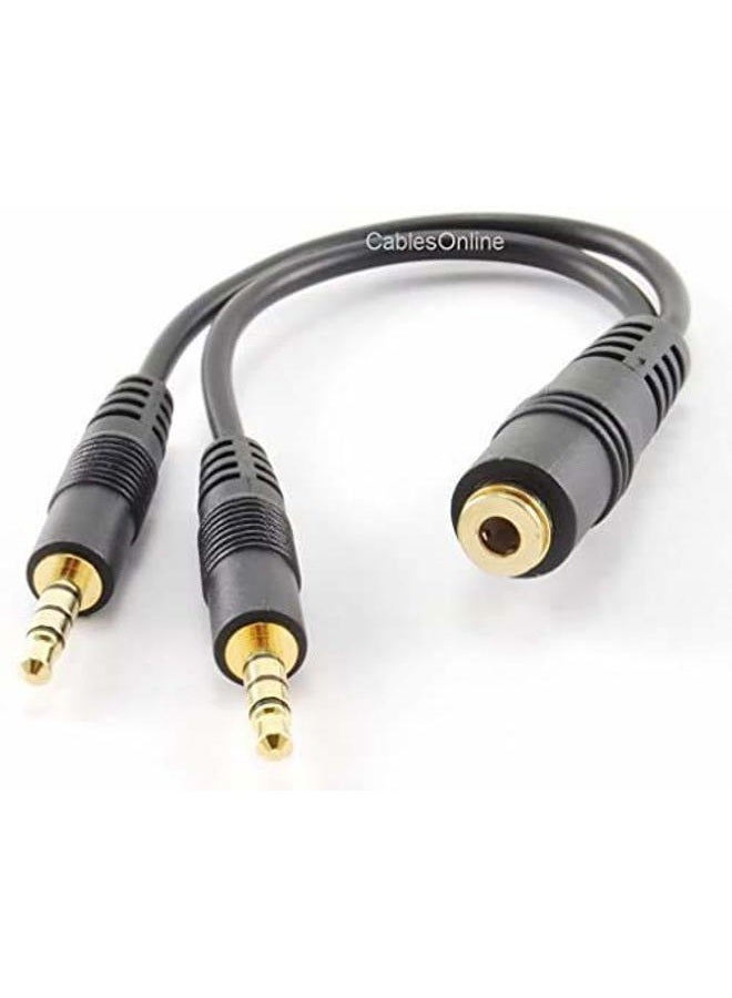 CablesOnline CablesOnline 3.5mm TRRS Female to Dual TRRS Male Stereo 4-Pole Splitter Cable, IP-Y03 - Image 2