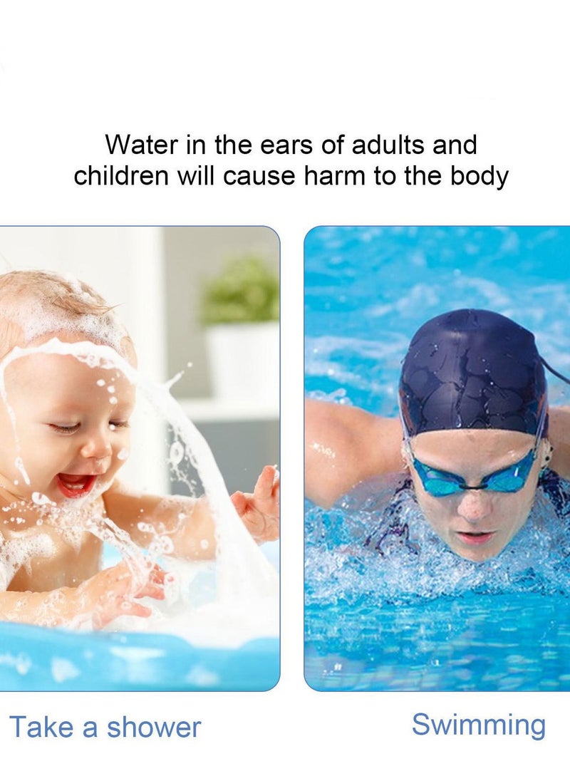 40 Pieces Update Silicone Waterproof Ear Stickers with Absorbent Cotton, Ear Covers for Swimming Shower，Disposable Ear Tape Ear Protectors，Ear Covers Waterproof Baby Shower Swimming