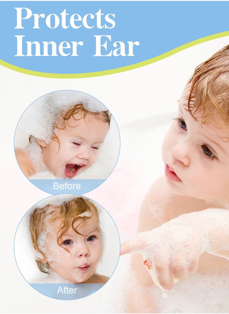 40 Pieces Update Silicone Waterproof Ear Stickers with Absorbent Cotton, Ear Covers for Swimming Shower，Disposable Ear Tape Ear Protectors，Ear Covers Waterproof Baby Shower Swimming