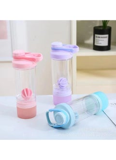 Cyber Protein Shaker Bottle Non-Slip 2 Layer Leak-Proof Blender Bottle with Supplement Storage Compartment Pack of 3  - Image 1