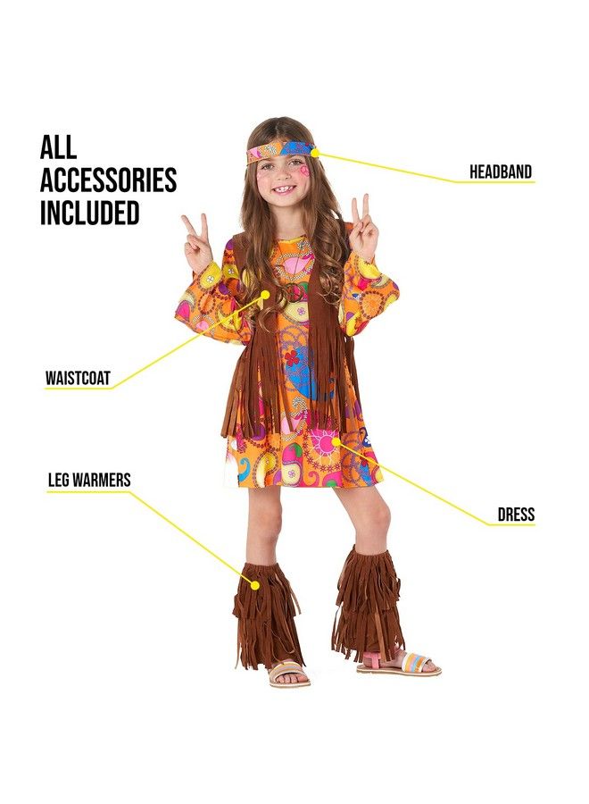MORPH Girls Hippie Costume 70S Outfits For Kids Kids Hippie Costume Girls Girls 70S Costume Kids 70S Costumes For Kids Girls Kids 70S Outfits For Girls - Image 4