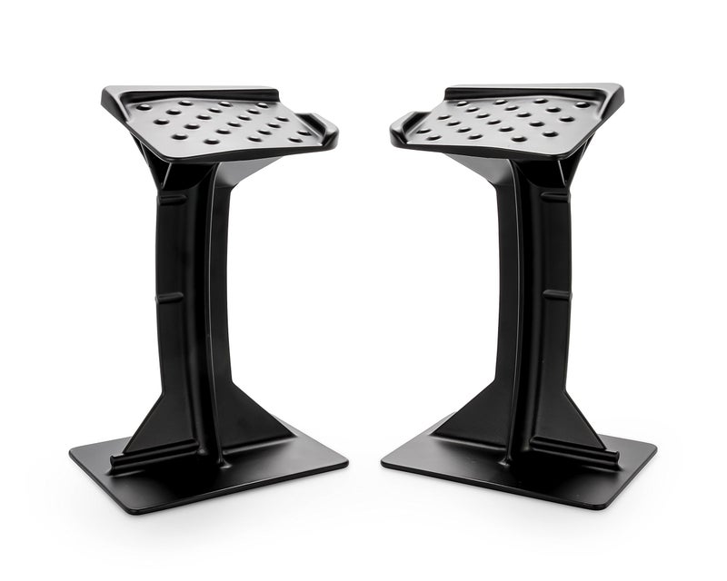 Black Boar ATV Rear Lounger Foot Pedestal - Durable Powder-Coated Cast Aluminum Design & Perforated Surface for Firm Foot Hold - Mounts to Most ATV Footboards - 8-3/8” (H) x 4” (W) - Set of 2 (66017) - Image 1