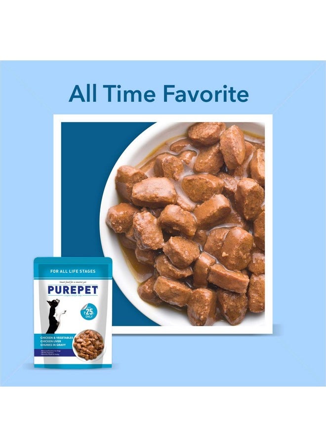 PUREPET Wet Adult Dog Food Chicken And Vegetable Chunks 1.68 Kg (24X70G) Pack Of 24  - Image 5