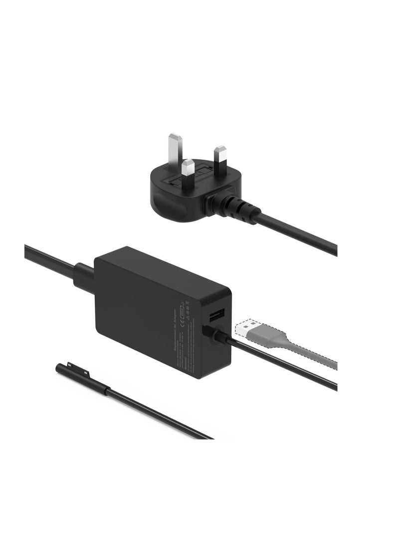 Terabyte Adapter Compatible for Microsoft Surface Pro 3/4/5/6, 7 Surface Go/Go 2(2020) Black - Image 1