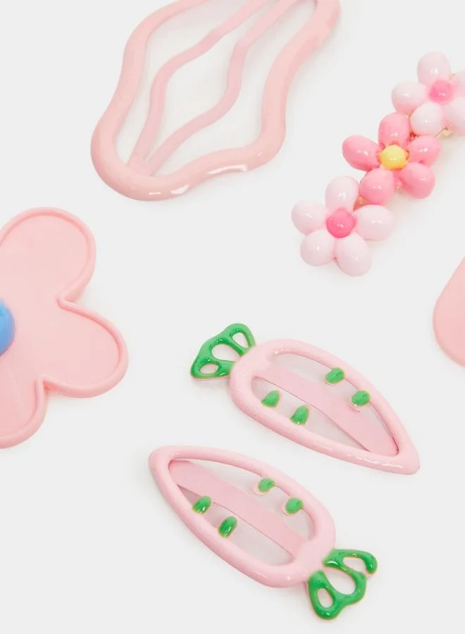 Styli Pack of 5 - Girls Pink Hair Clips