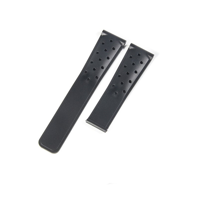 Generic Tag Heuer Carrera F1 Silicone Strap 22mm Black-without buckle 