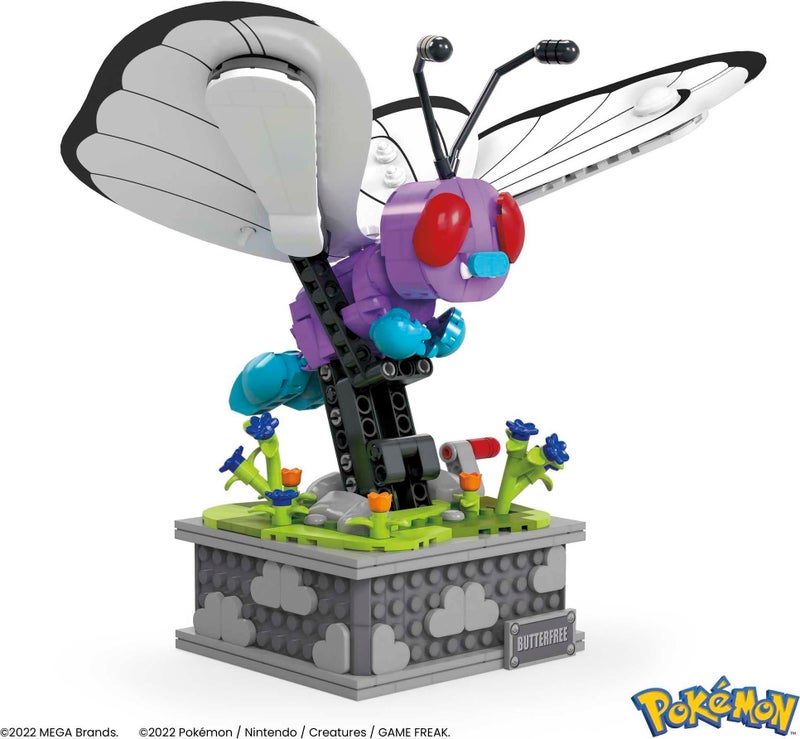 Mega Brands MEGA PokÃ©mon Building Toys Set, Motion Butterfree with 605 Pieces, 7 Inches Tall, Moving Wings, Kids or Adult Collectible - Image 4