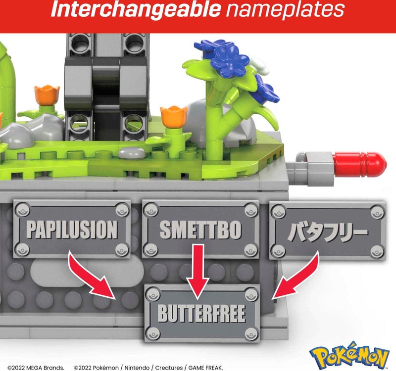 Mega Brands MEGA PokÃ©mon Building Toys Set, Motion Butterfree with 605 Pieces, 7 Inches Tall, Moving Wings, Kids or Adult Collectible - Image 3