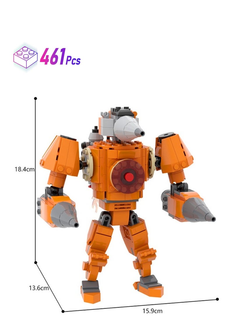 General Skibidi Toilet Man Toy Building Blocks 461 PCS Titan Electric Driller Man Toy Ideas Toys Battle Horror Game Model Ideas Toys Gifts for Adult & Kids 