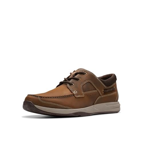 Clarks Collection Men's Sailview Lace Boat Shoe, Beeswax Leather, 7 W US - Image 1
