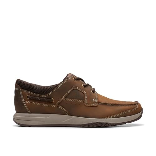 Clarks Collection Men's Sailview Lace Boat Shoe, Beeswax Leather, 7 W US - Image 2