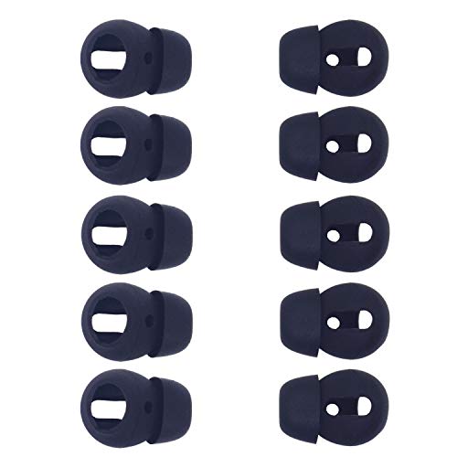 Yutoner 5 Pairs AirPods Ear Tips Anti-Slip Silicone Earbuds Cover Compatible with Apple AirPods 2 & AirPods or EarPods-【Not Fit in The Charging Case】 (Black) - Image 2