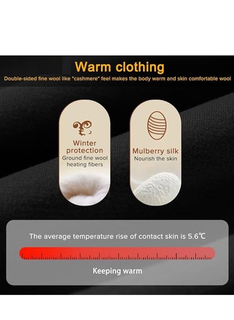 RATSAW - Men's Thermal Underwear Set Long Johns Ultra Soft Fleece Lined Base Layer Set for Cold Weather Thermal Underwear for Men Long Sleeve Pajama Top and Bottom Set L - Image 1