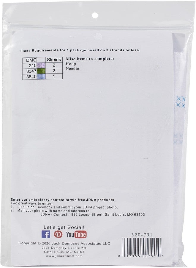 Jack Dempsey Needle Art Jack Dempsey Lavender Hand Towels, White, 28.00" x 17.00" - Image 3
