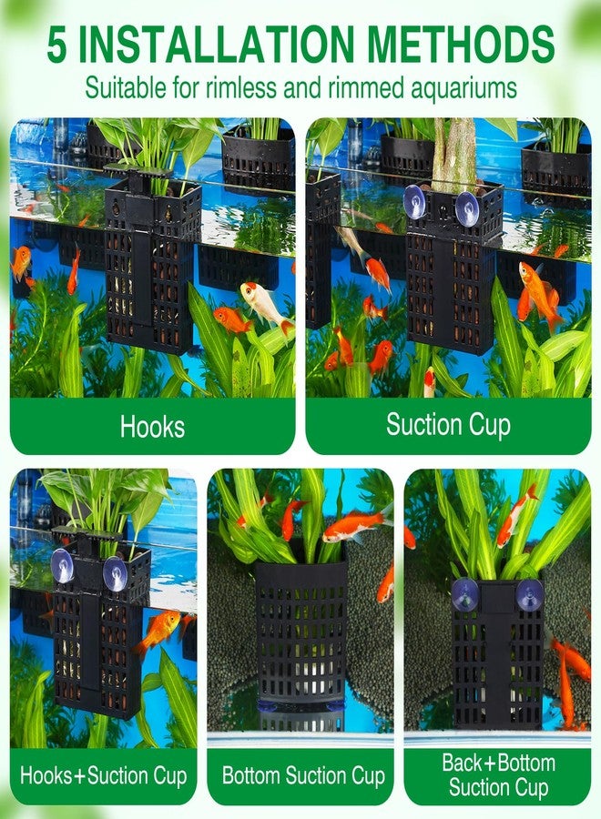 Borlech 2026 Latest Upgraded Aquarium Plant Holder Adjustable Height with Extendable Hook and Suction Cup for Fish Tank Aquaponic Plant Cultivation and Aquascape Accessories Decorations (4 Pack) - Image 4