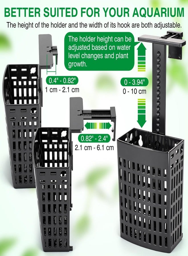 Borlech 2026 Latest Upgraded Aquarium Plant Holder Adjustable Height with Extendable Hook and Suction Cup for Fish Tank Aquaponic Plant Cultivation and Aquascape Accessories Decorations (4 Pack) - Image 5