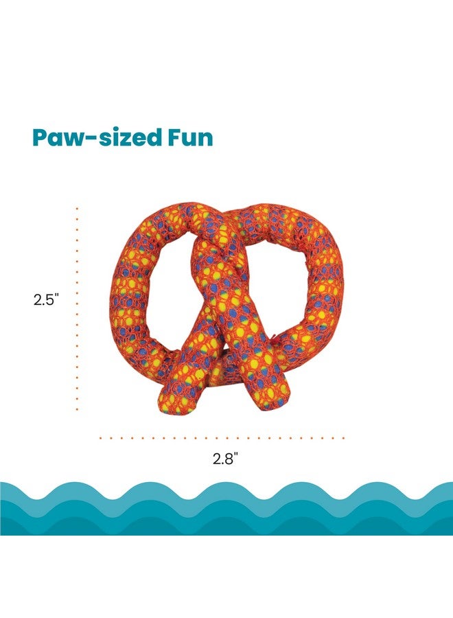 Catstages Plaque Away Pretzel Cat Toy - Interactive Catnip Dental Chew Toy to Help Clean Teeth, Fun for Play and Chewing, Orange - Image 5
