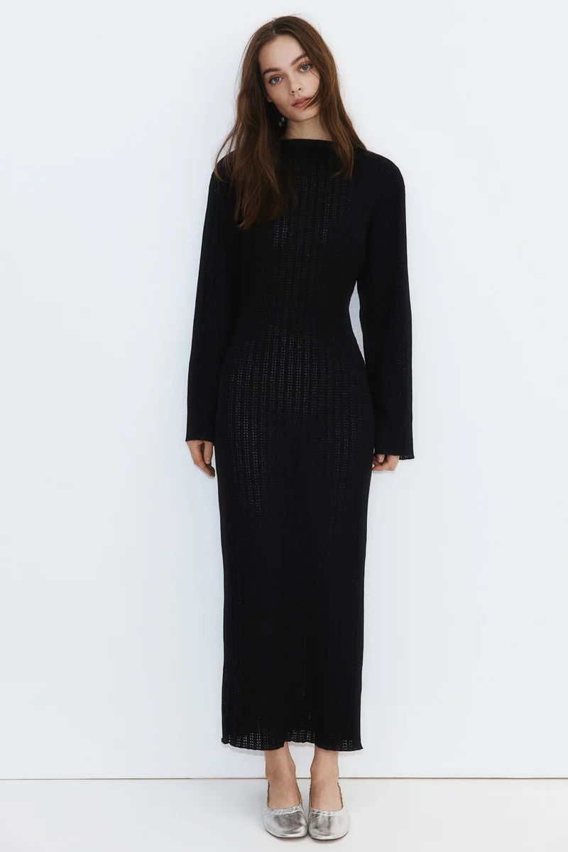 H&M Hole-patterned maxi dress
