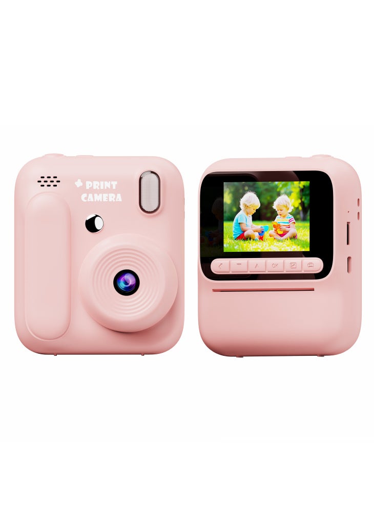 Generic Z700 2.4 Inch IPS Screen Instant Print Camera for Kids HD Photo Video Recorder Support Single Color Print - Pink - Image 1