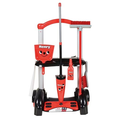 Casdon Henry Cleaning Trolley Red and Black - Image 1
