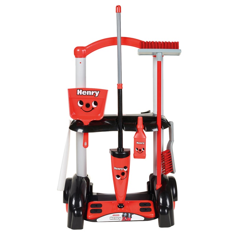Casdon Henry Cleaning Trolley Red and Black - Image 2