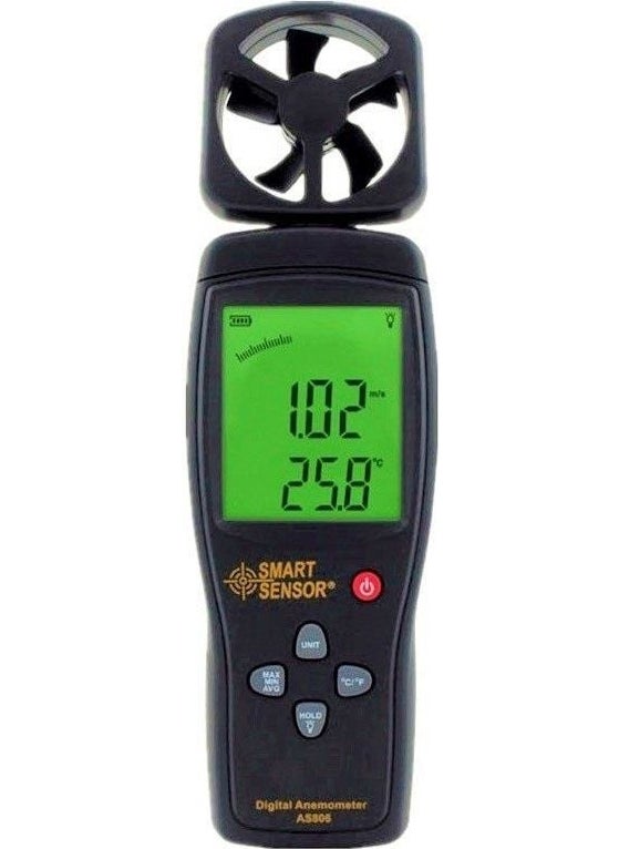 SMART SENSOR As 806 Wind Speed ​​and Temperature Meter Anemometer  - Image 2