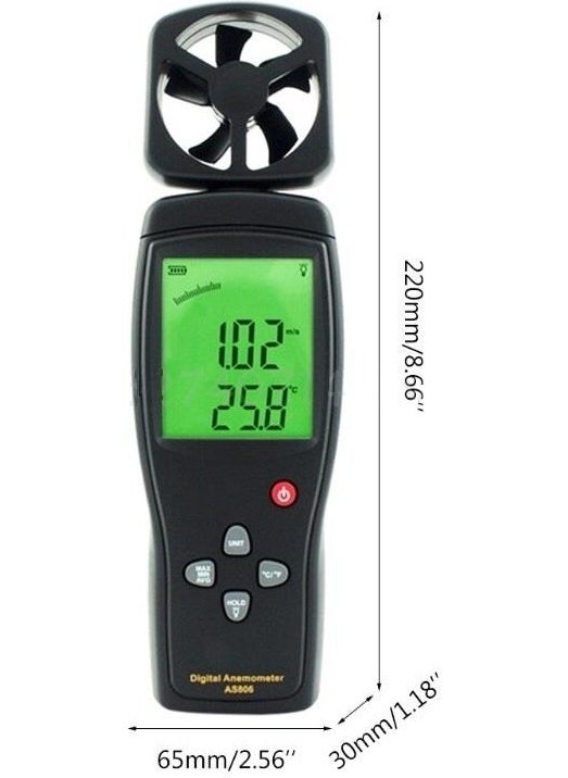 SMART SENSOR As 806 Wind Speed ​​and Temperature Meter Anemometer  - Image 3