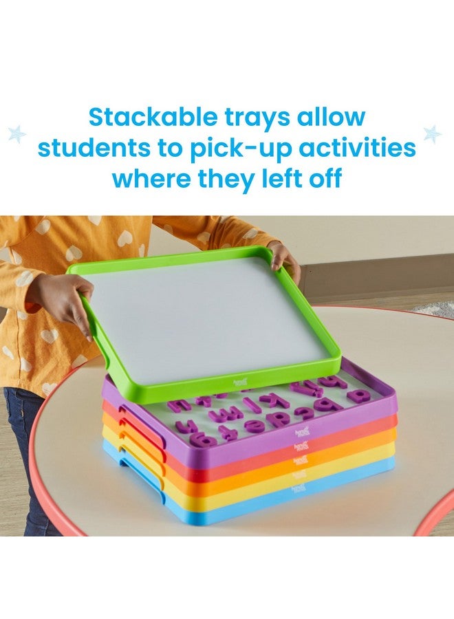 hand2mind hand2mind Magnetic Dry Erase Activity Trays, Stackable Trays for Classroom, Magnetic Letter Trays, White Boards for Kids, Science of Reading Classroom Materials, Teacher Classroom Supplies - Image 4
