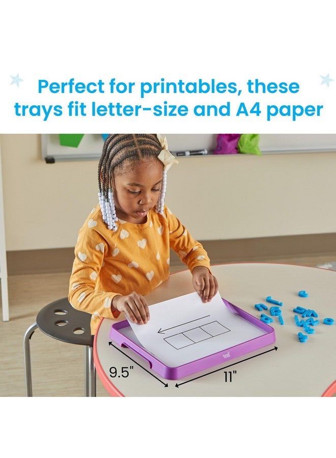 hand2mind hand2mind Magnetic Dry Erase Activity Trays, Stackable Trays for Classroom, Magnetic Letter Trays, White Boards for Kids, Science of Reading Classroom Materials, Teacher Classroom Supplies - Image 5