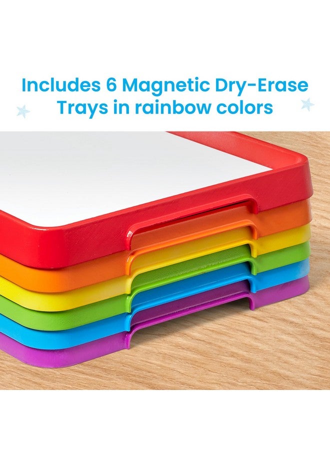 hand2mind hand2mind Magnetic Dry Erase Activity Trays, Stackable Trays for Classroom, Magnetic Letter Trays, White Boards for Kids, Science of Reading Classroom Materials, Teacher Classroom Supplies - Image 2