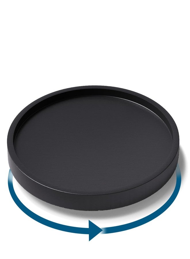 VERTORGAN Lazy Susan Organizer for Kitchen,Bamboo Turntable for Cabinet,Pantry,Vanity,Small（Black） - Image 1