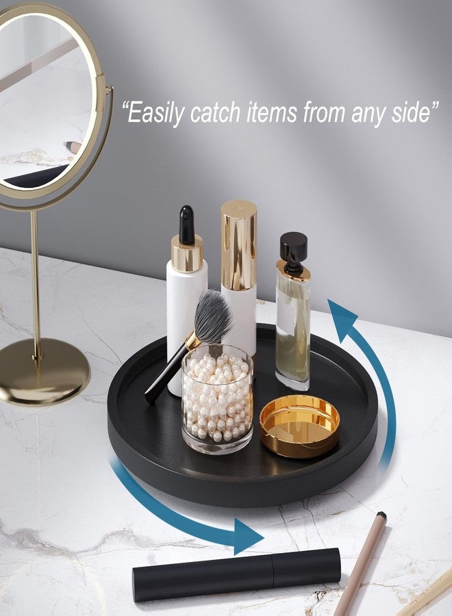 VERTORGAN Lazy Susan Organizer for Kitchen,Bamboo Turntable for Cabinet,Pantry,Vanity,Small（Black） - Image 4