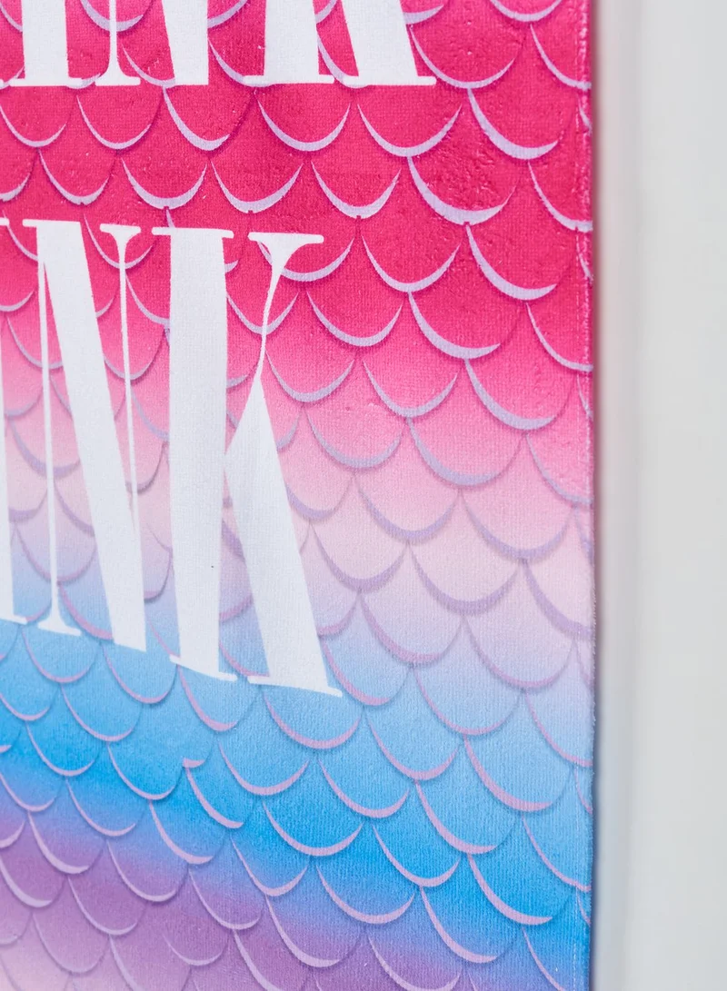 DeFacto Kids Think Pink Printed Beach Towel